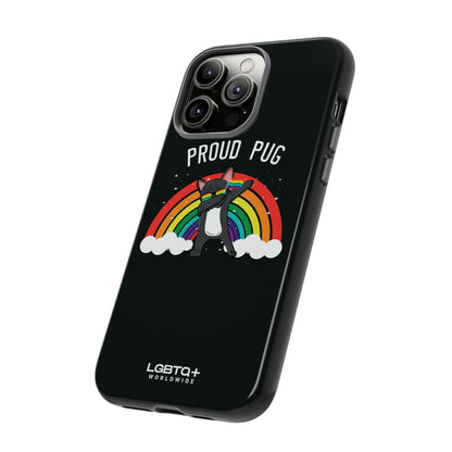 LGBTQWorldwide - ,,PROUD PUG" Doppelgehäuse Handyhülle Accessories, Glossy, iPhone Cases, Matte, Phone accessory, Phone Cases, Samsung Cases, Thermo, Valentine's Day Picks lgbtq Bekleidung Accessoires unisex Zubehör