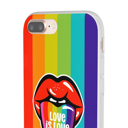 LGBTQWorldwide - ,,LIEBES ZUNGE" Flexible Handyhülle Accessories, Case, iPhone, iPhone Cases, Phone accessory, Phone Cases, Samsung Cases, silikon, Valentine's Day promotion lgbtq Bekleidung Accessoires unisex Zubehör