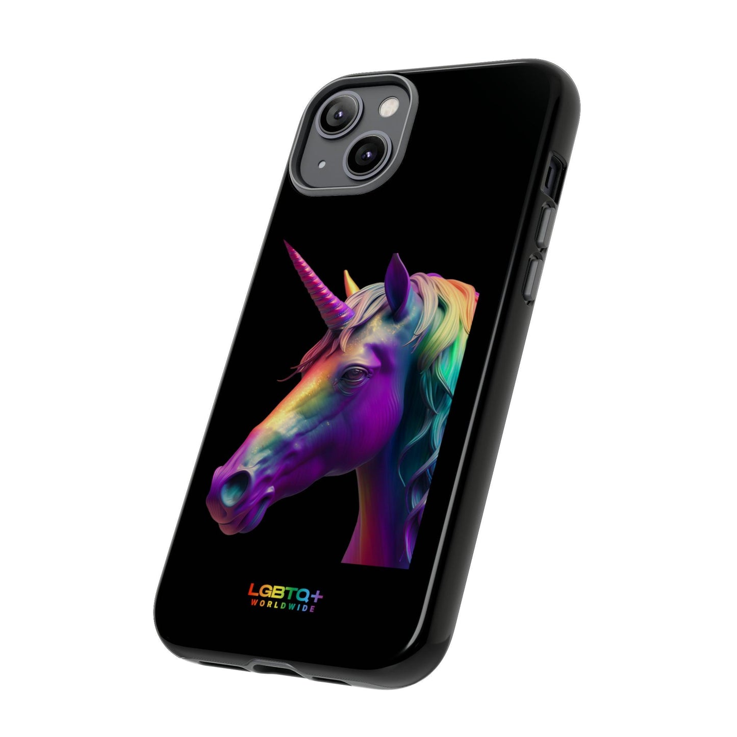 LGBTQWorldwide - ,,REGENBOGEN EINHORN" Doppelgehäuse Handyhülle Accessories, Glossy, iPhone Cases, Matte, Phone accessory, Phone Cases, Samsung Cases, tough, Valentine's Day Picks lgbtq Bekleidung Accessoires unisex Zubehör