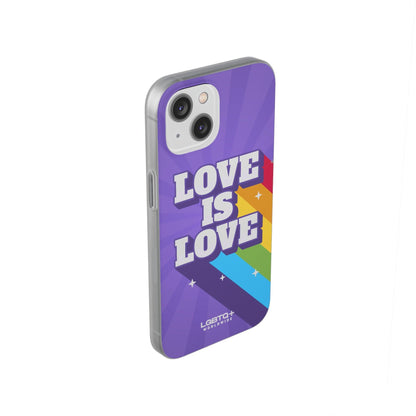 LGBTQWorldwide - ,,LOVE IS LOVE" Flexible Handyhülle Accessories, Case, iPhone, iPhone Cases, Phone accessory, Phone Cases, Samsung Cases, silikon, Valentine's Day promotion lgbtq Bekleidung Accessoires unisex Zubehör