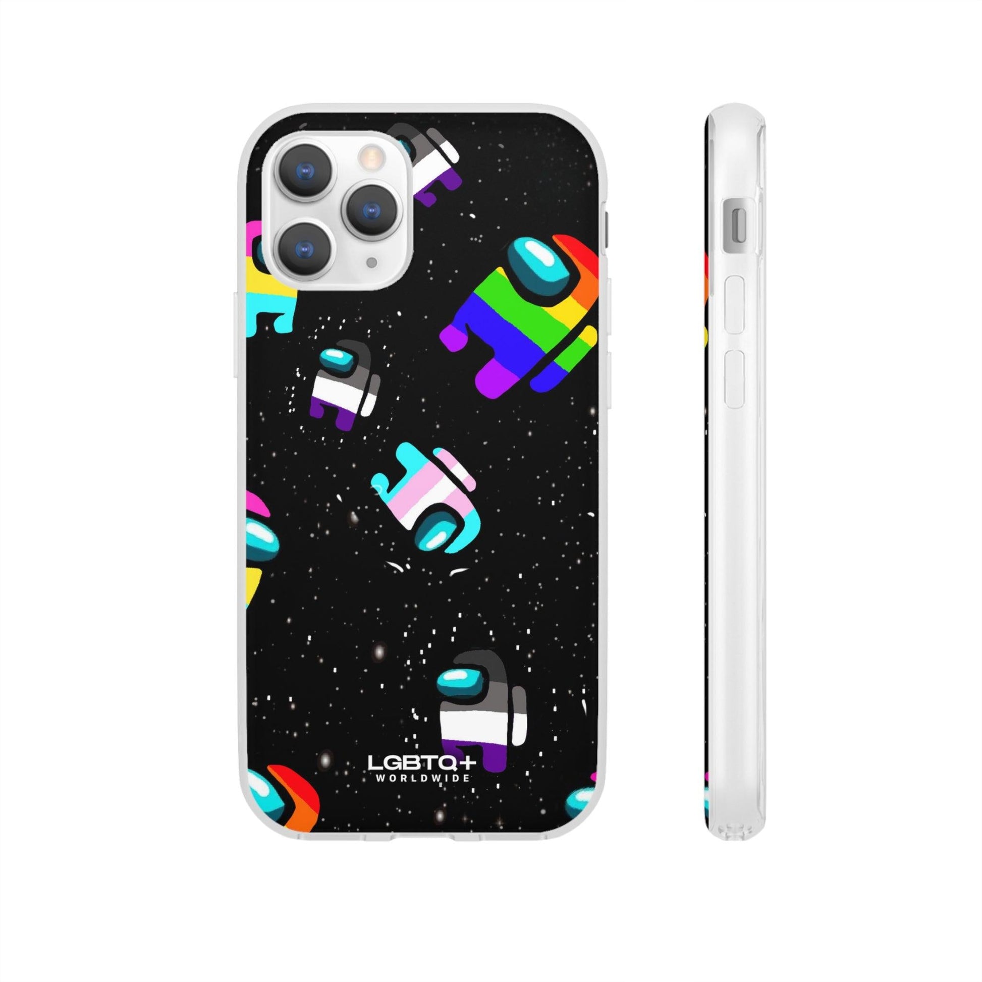 LGBTQWorldwide - ,,IMPOSTER" Flexible Handyhülle Accessories, Case, iPhone, iPhone Cases, Phone accessory, Phone Cases, Samsung Cases, silikon, Valentine's Day promotion lgbtq Bekleidung Accessoires unisex Zubehör