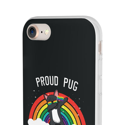 LGBTQWorldwide - ,,PROUD PUG" Flexible Handyhülle Accessories, Case, iPhone, iPhone Cases, Phone accessory, Phone Cases, Samsung Cases, silikon, Valentine's Day promotion lgbtq Bekleidung Accessoires unisex Zubehör