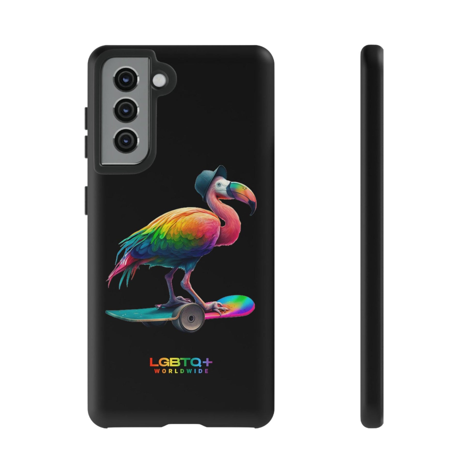 LGBTQWorldwide - ,,FLAMINGO" Doppelgehäuse Handyhülle Accessories, Glossy, iPhone Cases, Matte, Phone accessory, Phone Cases, Samsung Cases, tough, Valentine's Day Picks lgbtq Bekleidung Accessoires unisex Zubehör