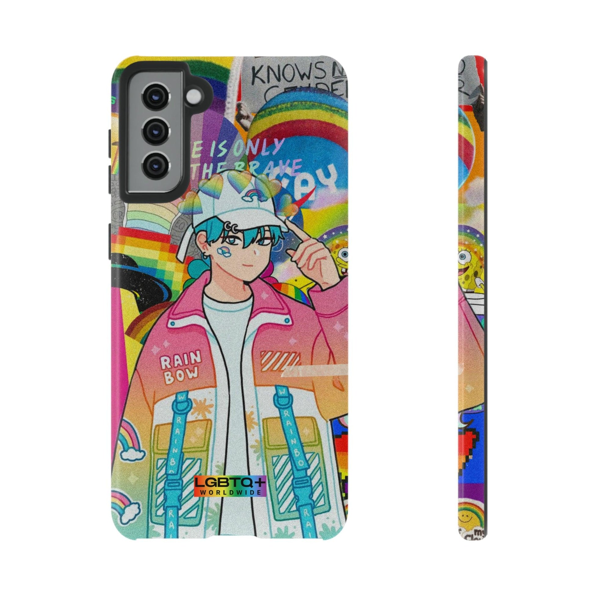 LGBTQWorldwide - ,,REGENBOGEN JUNGE" Doppelgehäuse Handyhülle Accessories, Glossy, iPhone Cases, Matte, Phone accessory, Phone Cases, Samsung Cases, Thermo, Valentine's Day Picks lgbtq Bekleidung Accessoires unisex Zubehör