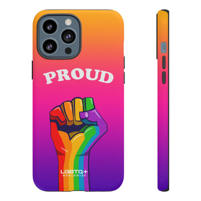 LGBTQWorldwide - ,,GLÜCKLICH" Doppelgehäuse Handyhülle Accessories, Glossy, iPhone Cases, Matte, Phone accessory, Phone Cases, Samsung Cases, Thermo, Valentine's Day Picks lgbtq Bekleidung Accessoires unisex Zubehör