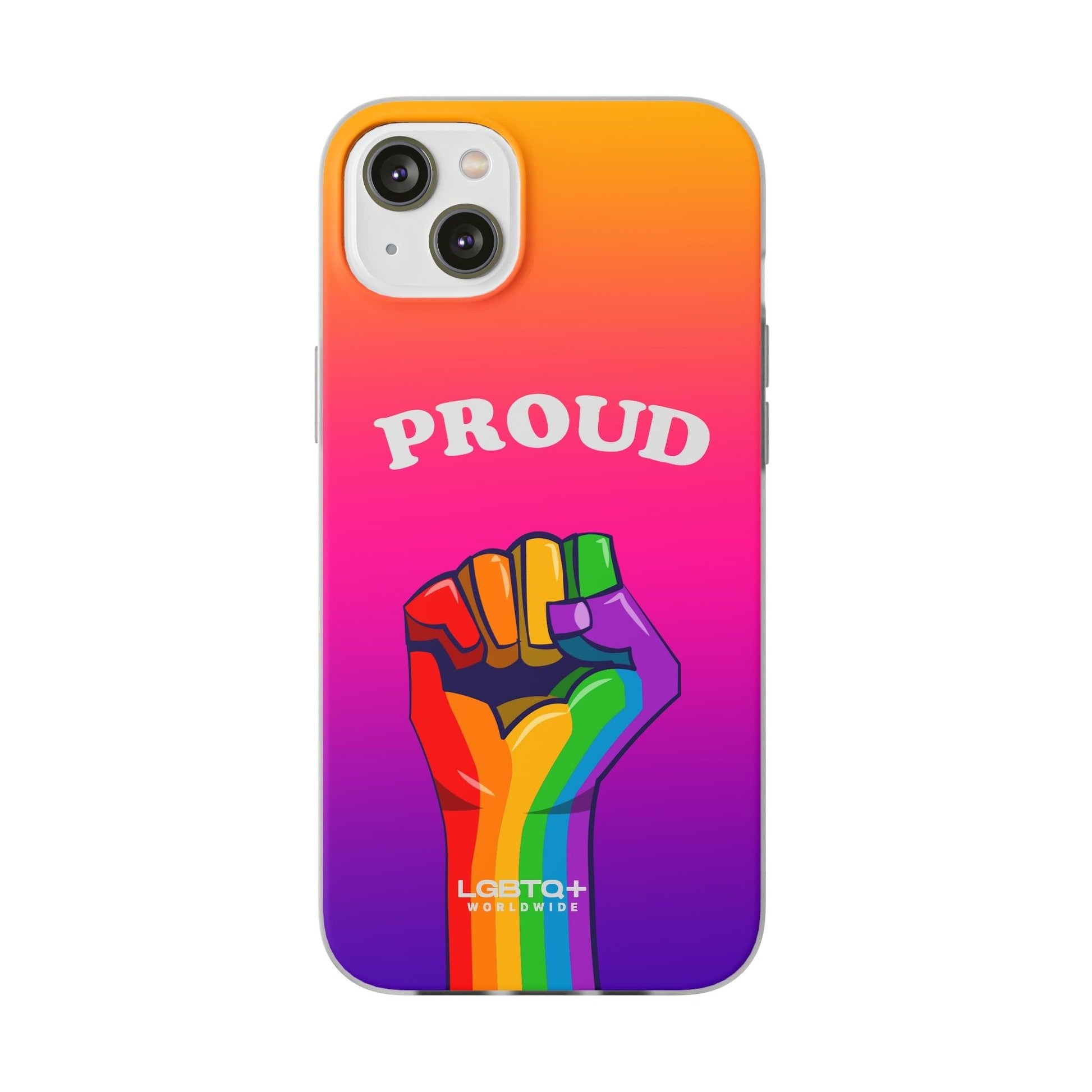 LGBTQWorldwide - ,,GLÜCKLICH" Flexible Handyhülle Accessories, Case, iPhone, iPhone Cases, Phone accessory, Phone Cases, Samsung Cases, silikon, Valentine's Day promotion lgbtq Bekleidung Accessoires unisex Zubehör