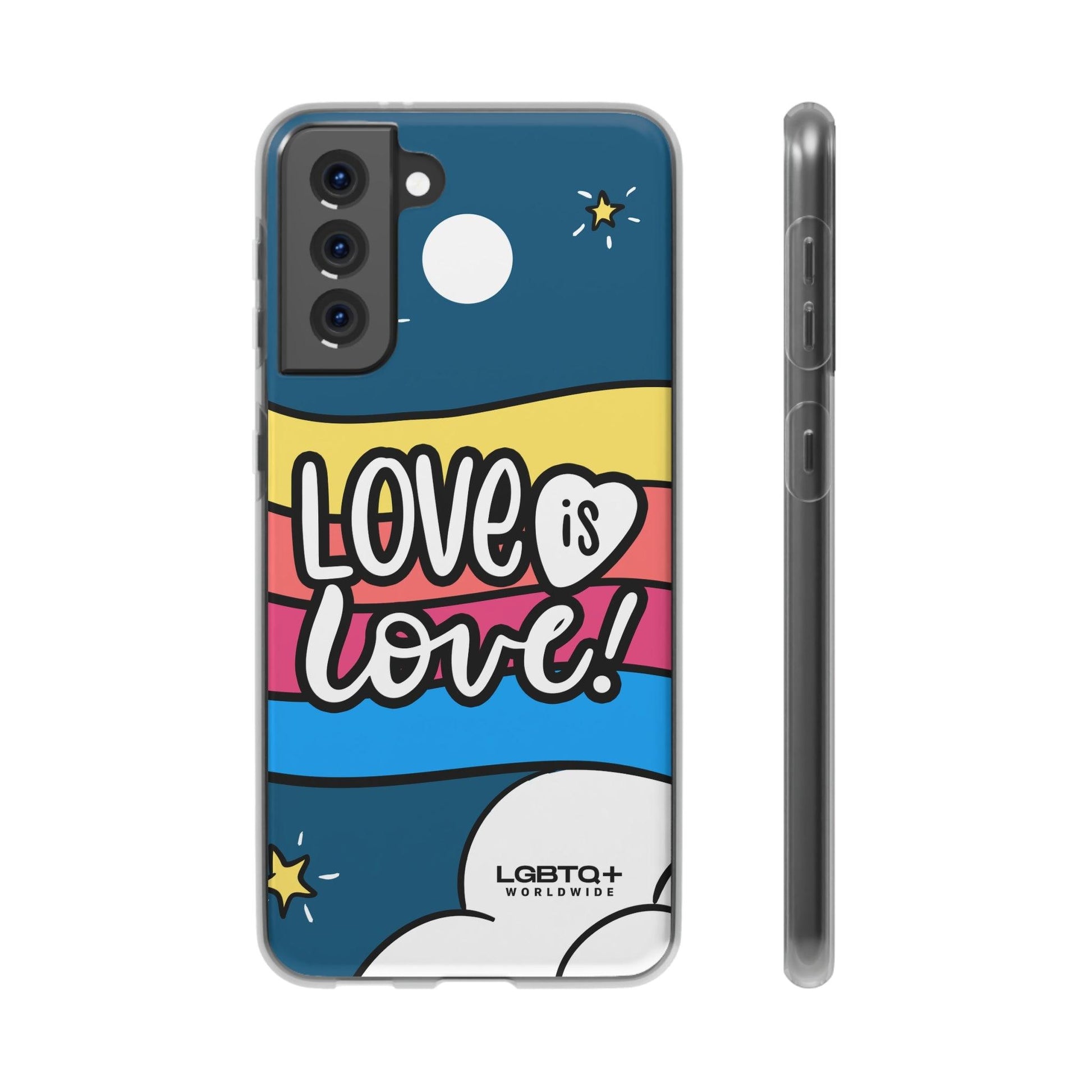 LGBTQWorldwide - ,,LIEBES WOLKE" Flexible Handyhülle Accessories, Case, iPhone, iPhone Cases, Phone accessory, Phone Cases, Samsung Cases, silikon, Valentine's Day promotion lgbtq Bekleidung Accessoires unisex Zubehör