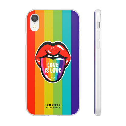 LGBTQWorldwide - ,,LIEBES ZUNGE" Flexible Handyhülle Accessories, Case, iPhone, iPhone Cases, Phone accessory, Phone Cases, Samsung Cases, silikon, Valentine's Day promotion lgbtq Bekleidung Accessoires unisex Zubehör