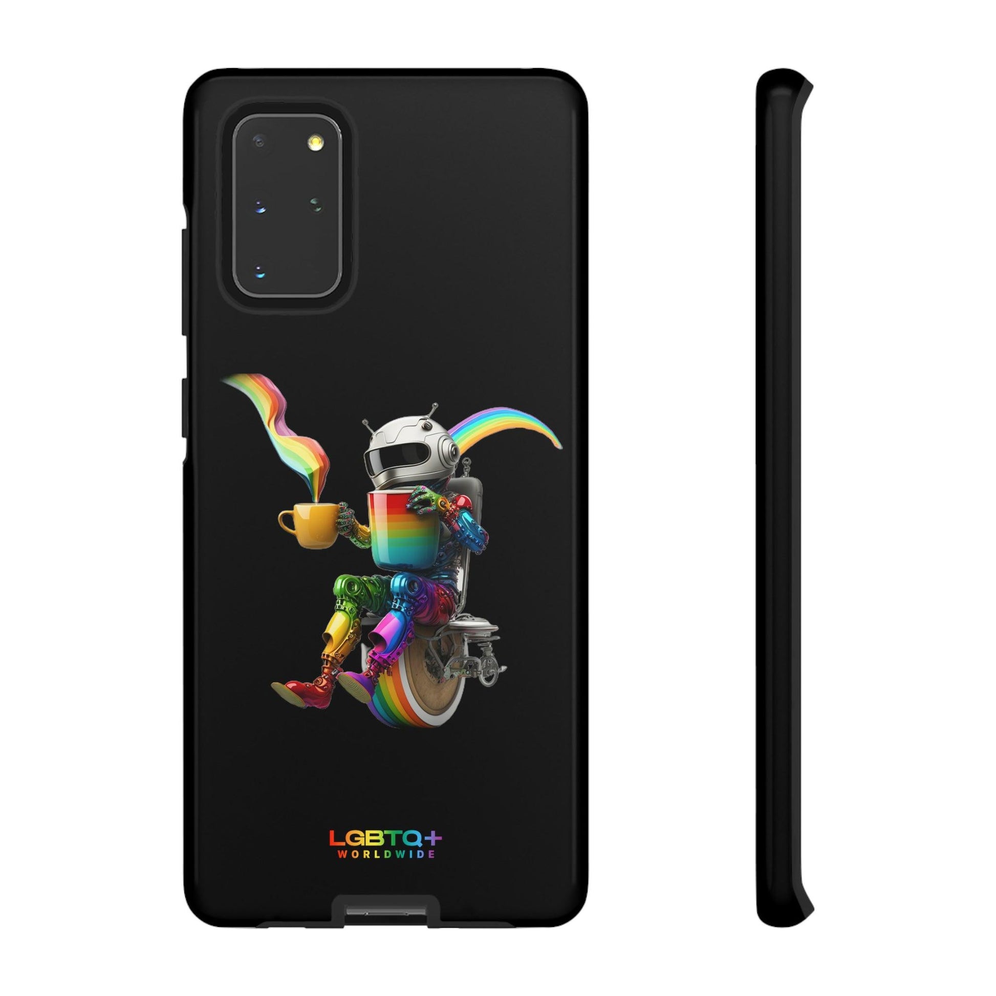 LGBTQWorldwide - ,,LUSTIGER ROBOTER" Doppelgehäuse Handyhülle Accessories, Glossy, iPhone Cases, Matte, Phone accessory, Phone Cases, Samsung Cases, tough, Valentine's Day Picks lgbtq Bekleidung Accessoires unisex Zubehör