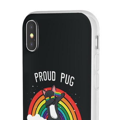 LGBTQWorldwide - ,,PROUD PUG" Flexible Handyhülle Accessories, Case, iPhone, iPhone Cases, Phone accessory, Phone Cases, Samsung Cases, silikon, Valentine's Day promotion lgbtq Bekleidung Accessoires unisex Zubehör