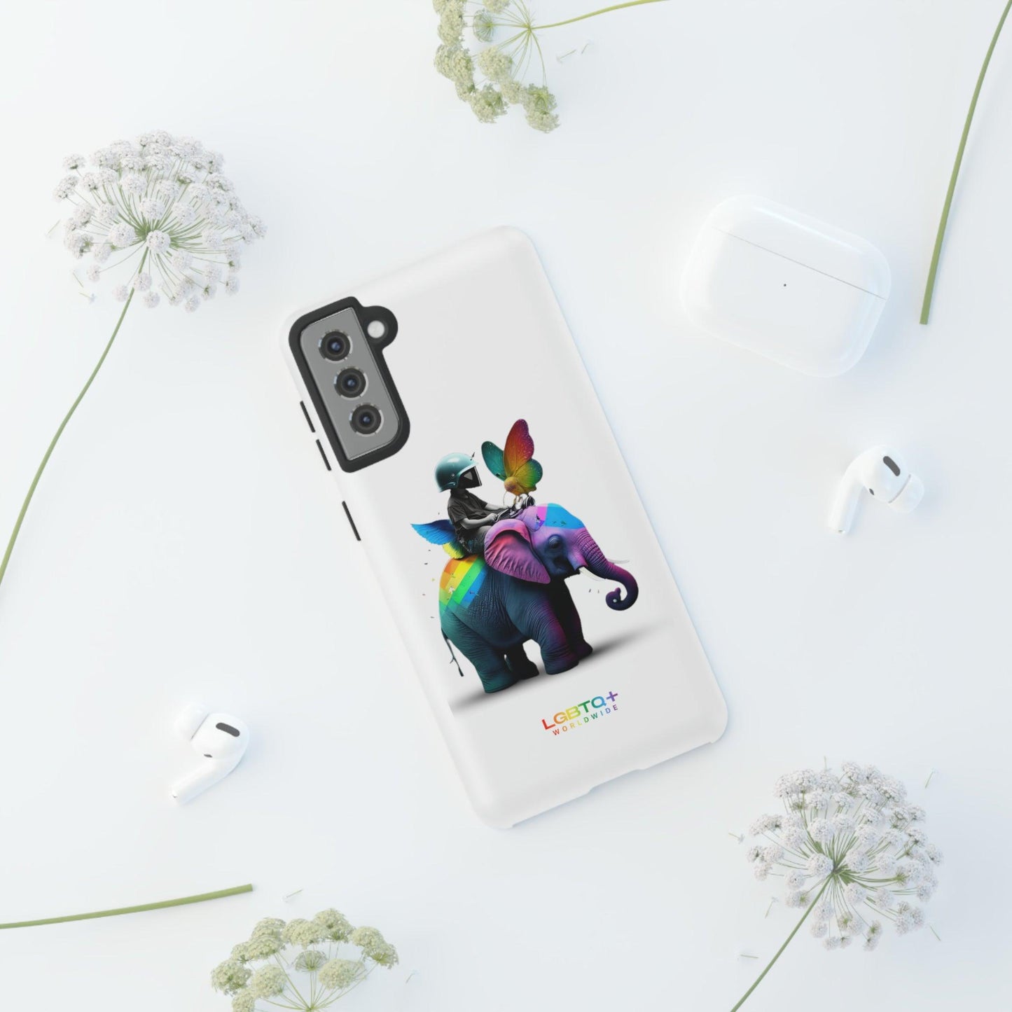 LGBTQWorldwide - ,,SCHMETTERLING" Doppelgehäuse Handyhülle Accessories, Glossy, iPhone Cases, Matte, Phone accessory, Phone Cases, Samsung Cases, tough, Valentine's Day Picks lgbtq Bekleidung Accessoires unisex Zubehör