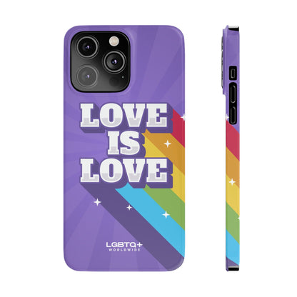 LGBTQWorldwide - ,,LOVE IS LOVE" Handyhülle Accessories, Back-to-School, card, Glossy, iPhone, iPhone Cases, Phone accessory, Phone Cases, Samsung Cases, Slim lgbtq Bekleidung Accessoires unisex Zubehör