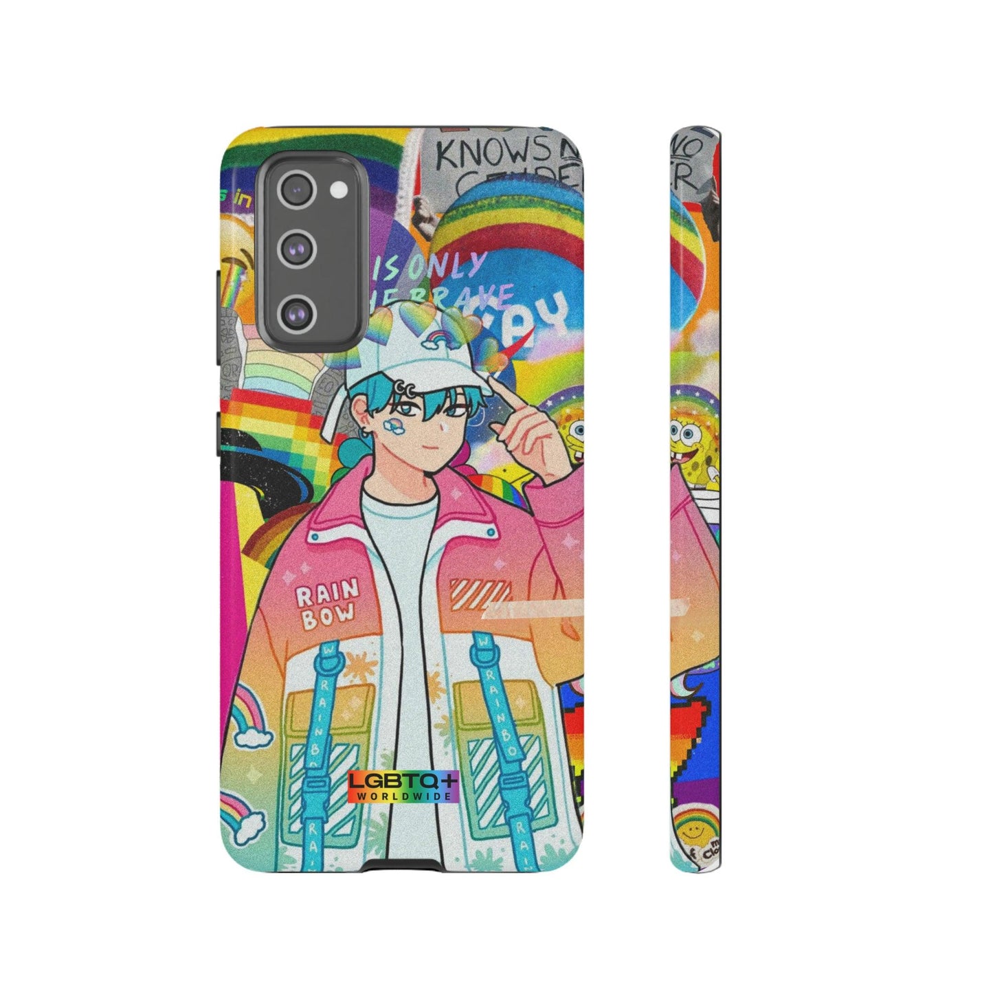 LGBTQWorldwide - ,,REGENBOGEN JUNGE" Doppelgehäuse Handyhülle Accessories, Glossy, iPhone Cases, Matte, Phone accessory, Phone Cases, Samsung Cases, Thermo, Valentine's Day Picks lgbtq Bekleidung Accessoires unisex Zubehör