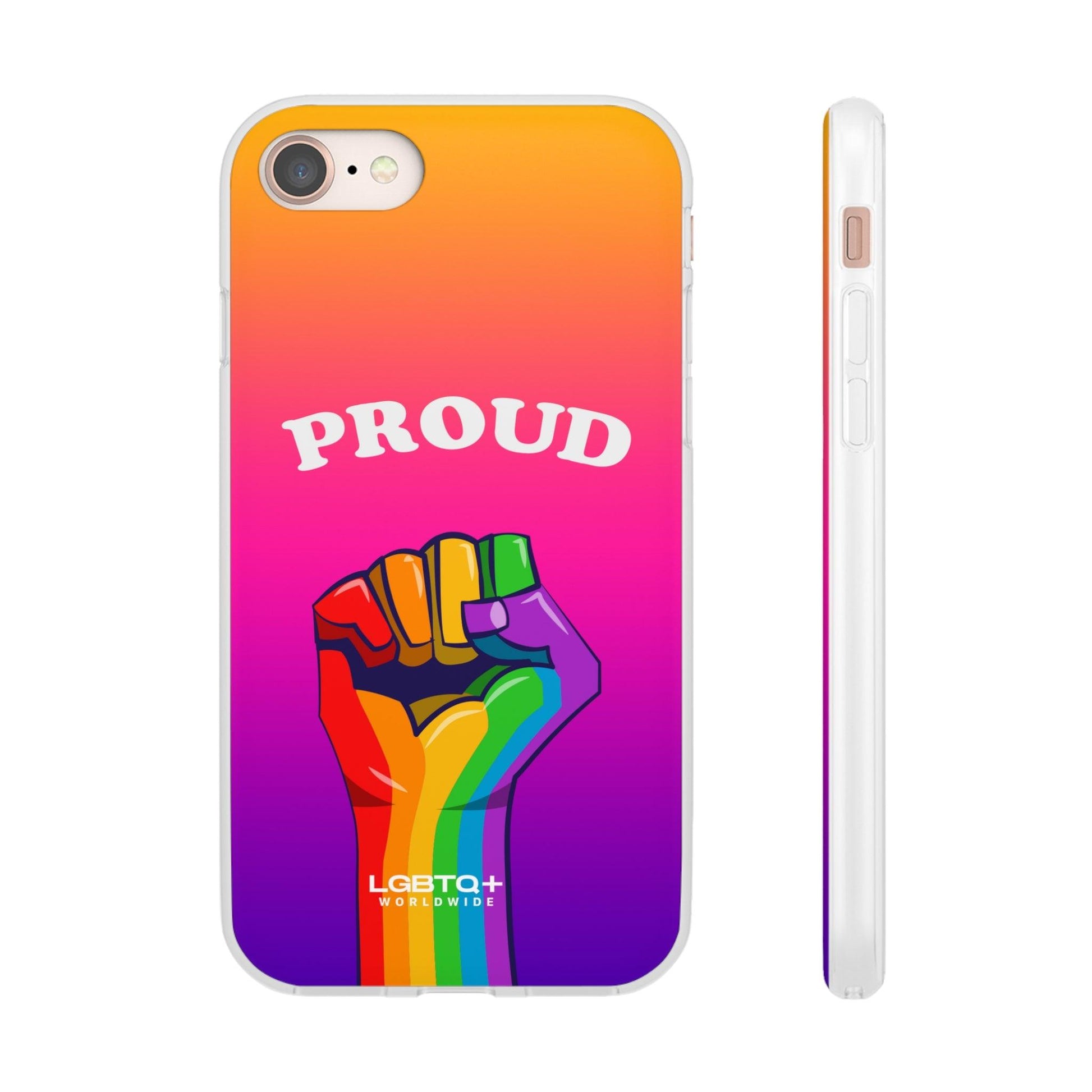 LGBTQWorldwide - ,,GLÜCKLICH" Flexible Handyhülle Accessories, Case, iPhone, iPhone Cases, Phone accessory, Phone Cases, Samsung Cases, silikon, Valentine's Day promotion lgbtq Bekleidung Accessoires unisex Zubehör