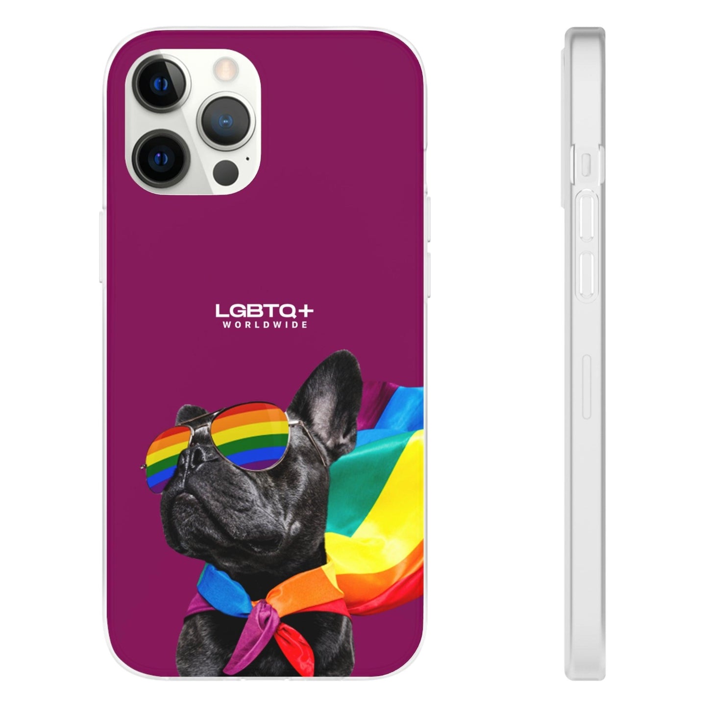 LGBTQWorldwide - ,,GLÜCKLICHER HUND" Flexible Handyhülle Accessories, Case, iPhone, iPhone Cases, Phone accessory, Phone Cases, Samsung Cases, silikon, Valentine's Day promotion lgbtq Bekleidung Accessoires unisex Zubehör