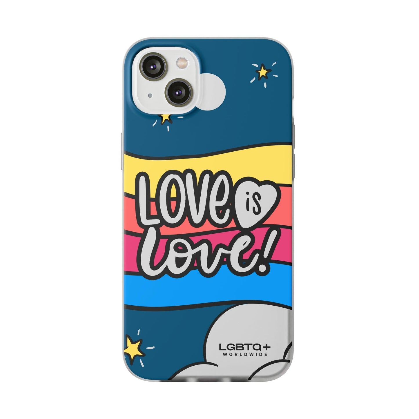 LGBTQWorldwide - ,,LIEBES WOLKE" Flexible Handyhülle Accessories, Case, iPhone, iPhone Cases, Phone accessory, Phone Cases, Samsung Cases, silikon, Valentine's Day promotion lgbtq Bekleidung Accessoires unisex Zubehör