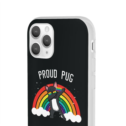 LGBTQWorldwide - ,,PROUD PUG" Flexible Handyhülle Accessories, Case, iPhone, iPhone Cases, Phone accessory, Phone Cases, Samsung Cases, silikon, Valentine's Day promotion lgbtq Bekleidung Accessoires unisex Zubehör