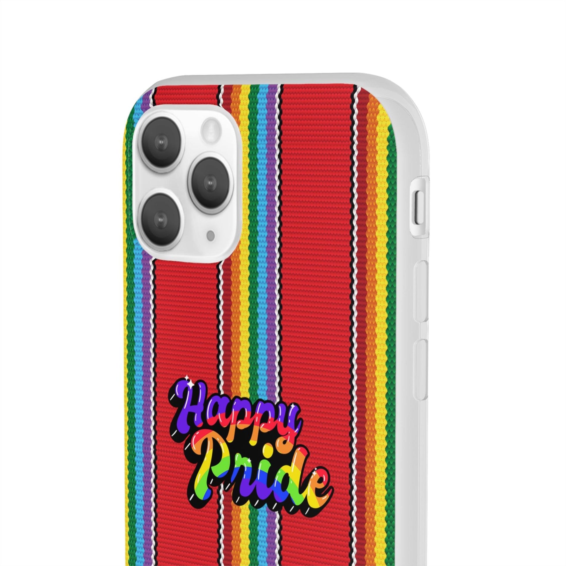 LGBTQWorldwide - ,,HAPPY PRIDE" Flexible Handyhülle Accessories, Case, iPhone, iPhone Cases, Phone accessory, Phone Cases, Samsung Cases, silikon, Valentine's Day promotion lgbtq Bekleidung Accessoires unisex Zubehör