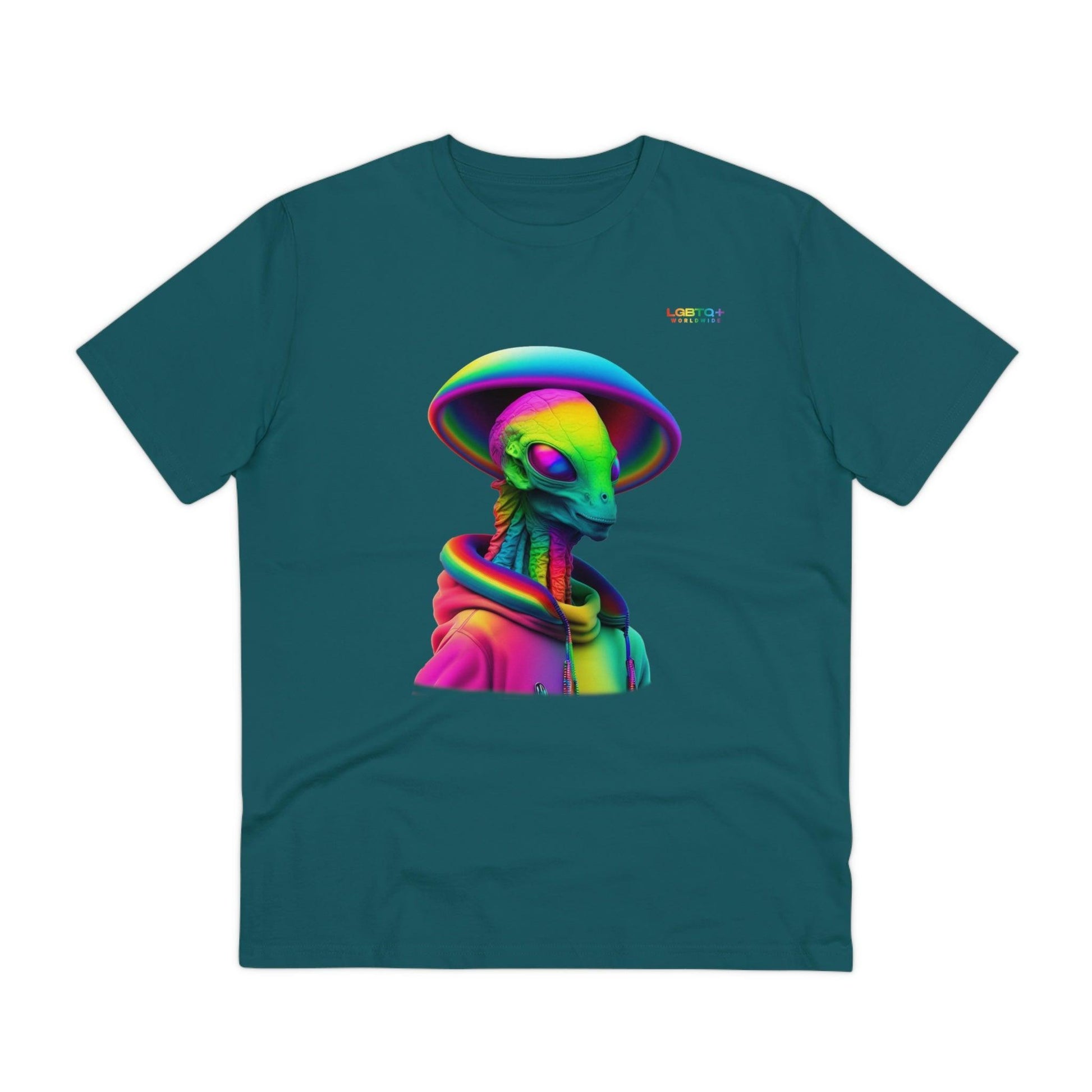 LGBTQWorldwide - ,,PROUD ALIEN" ai, Cotton, Crew neck, DTG, Eco-friendly, Men's Clothing, Organic, Recycled, Regular fit, Sustainable, T-shirts, Unisex, Valentine's Day Picks, Vegan, Women's Clothing lgbtq Bekleidung Accessoires unisex Zubehör