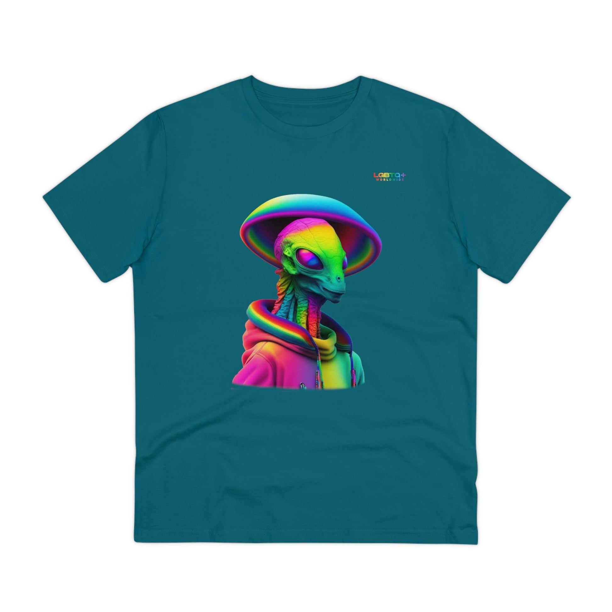 LGBTQWorldwide - ,,PROUD ALIEN" ai, Cotton, Crew neck, DTG, Eco-friendly, Men's Clothing, Organic, Recycled, Regular fit, Sustainable, T-shirts, Unisex, Valentine's Day Picks, Vegan, Women's Clothing lgbtq Bekleidung Accessoires unisex Zubehör