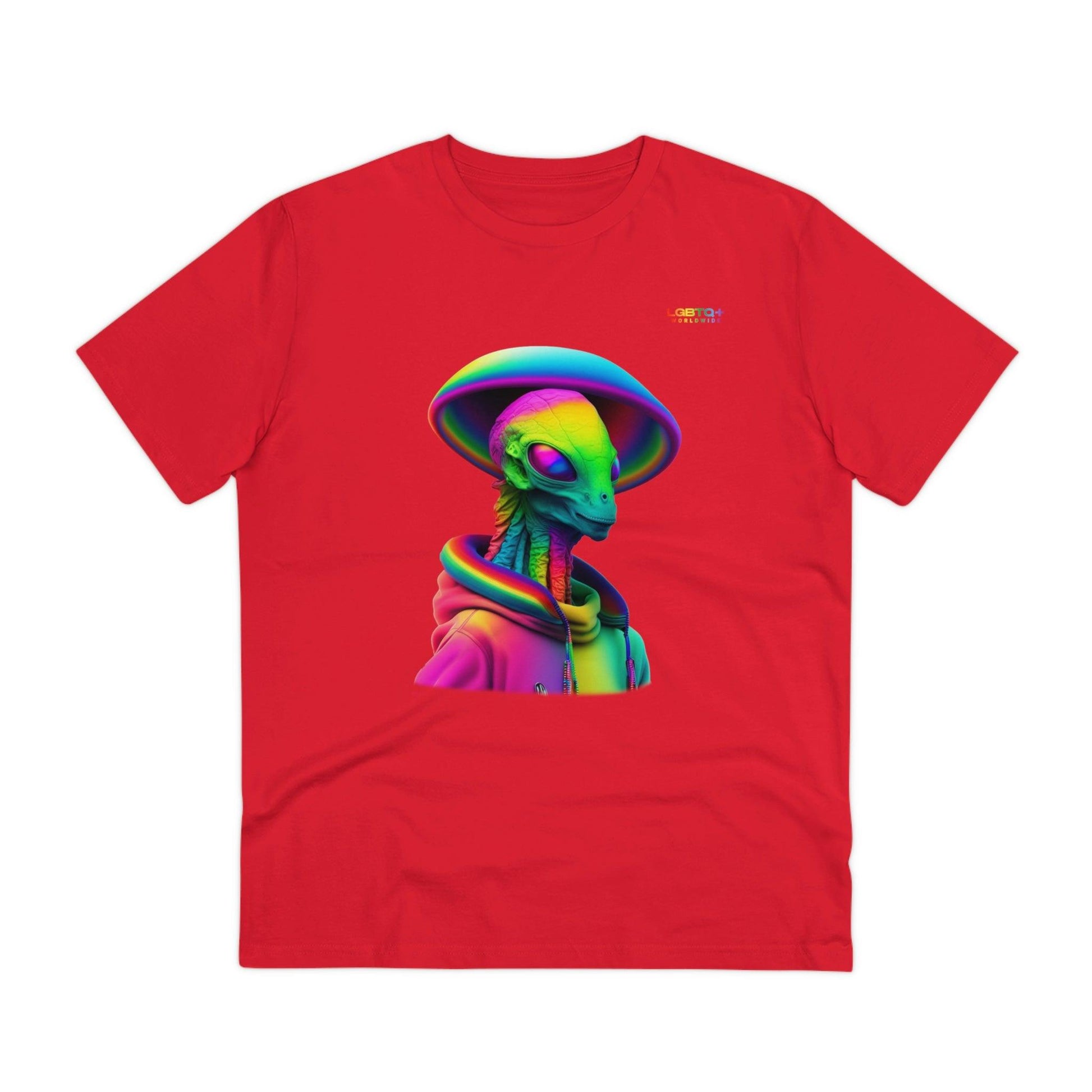 LGBTQWorldwide - ,,PROUD ALIEN" ai, Cotton, Crew neck, DTG, Eco-friendly, Men's Clothing, Organic, Recycled, Regular fit, Sustainable, T-shirts, Unisex, Valentine's Day Picks, Vegan, Women's Clothing lgbtq Bekleidung Accessoires unisex Zubehör