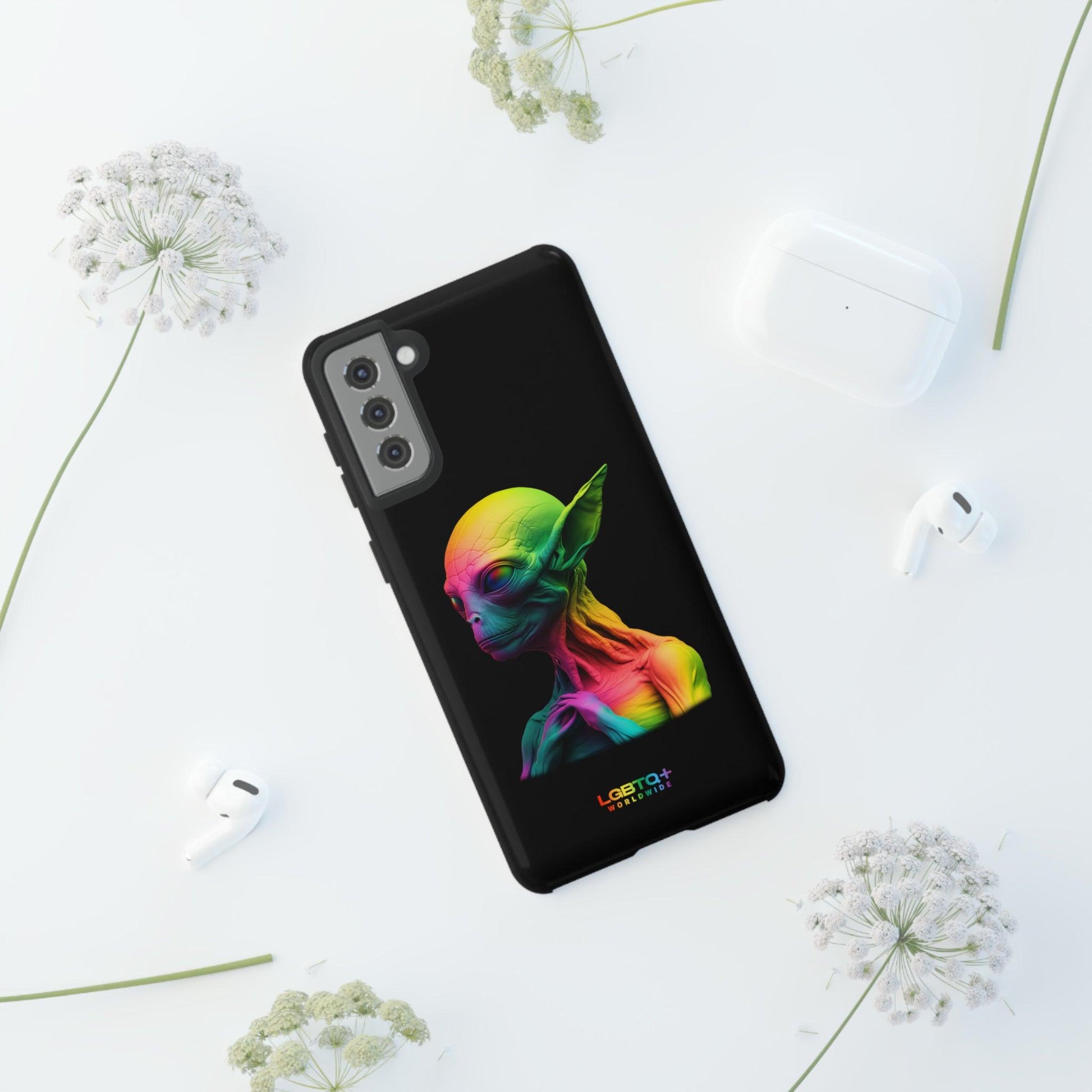 LGBTQWorldwide - ,,ALIEN" Doppelgehäuse Handyhülle Accessories, Glossy, iPhone Cases, Matte, Phone accessory, Phone Cases, Samsung Cases, tough, Valentine's Day Picks lgbtq Bekleidung Accessoires unisex Zubehör