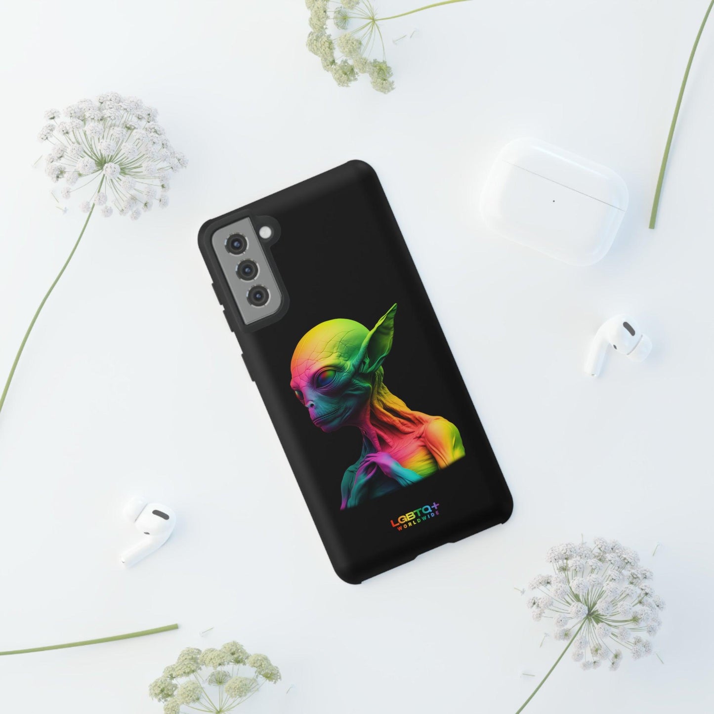 LGBTQWorldwide - ,,ALIEN" Doppelgehäuse Handyhülle Accessories, Glossy, iPhone Cases, Matte, Phone accessory, Phone Cases, Samsung Cases, tough, Valentine's Day Picks lgbtq Bekleidung Accessoires unisex Zubehör