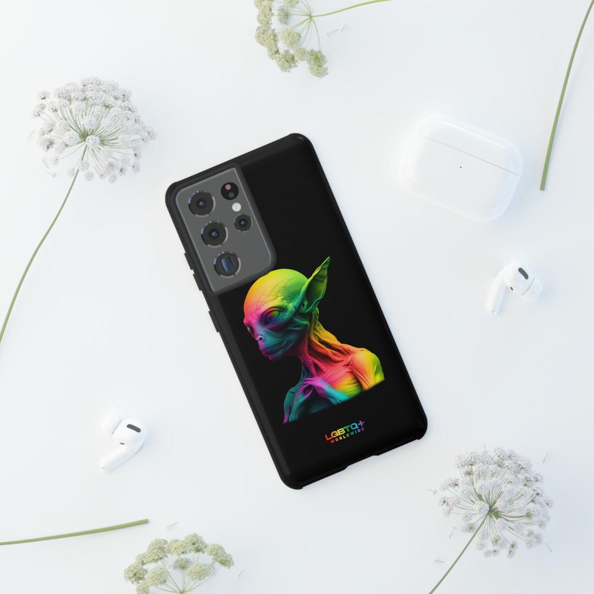 LGBTQWorldwide - ,,ALIEN" Doppelgehäuse Handyhülle Accessories, Glossy, iPhone Cases, Matte, Phone accessory, Phone Cases, Samsung Cases, tough, Valentine's Day Picks lgbtq Bekleidung Accessoires unisex Zubehör