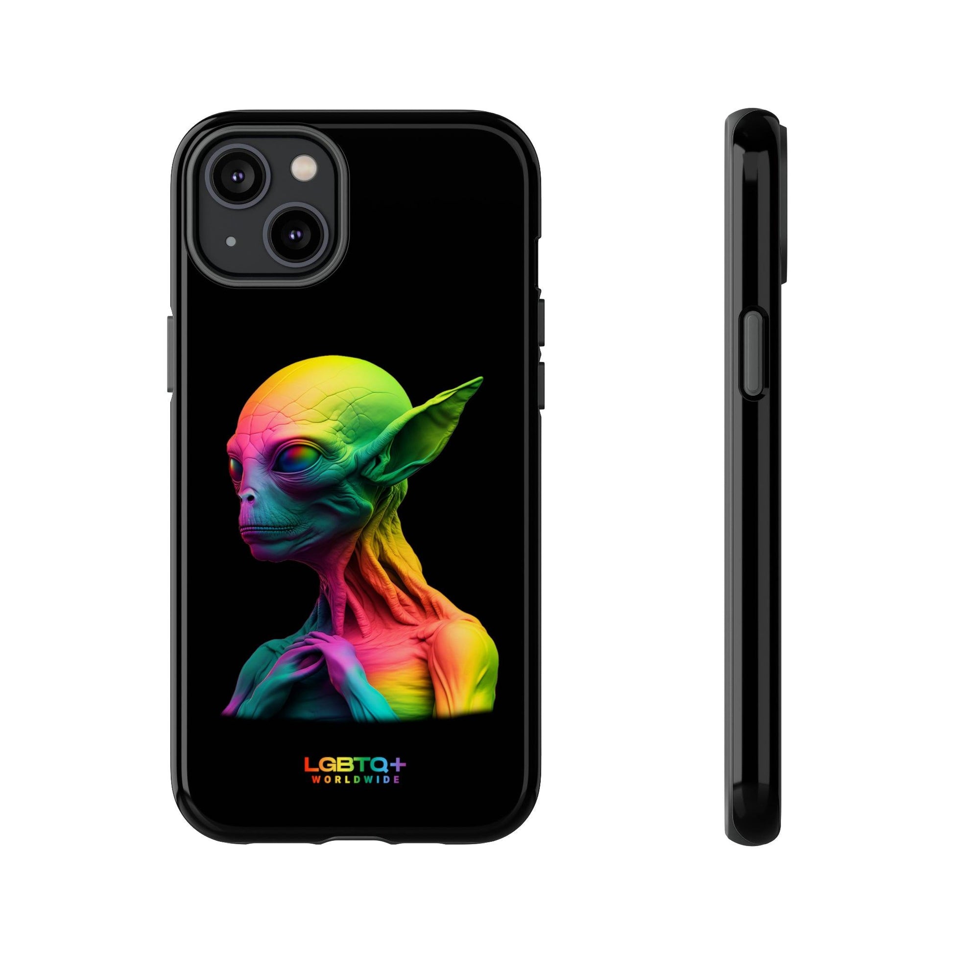 LGBTQWorldwide - ,,ALIEN" Doppelgehäuse Handyhülle Accessories, Glossy, iPhone Cases, Matte, Phone accessory, Phone Cases, Samsung Cases, tough, Valentine's Day Picks lgbtq Bekleidung Accessoires unisex Zubehör