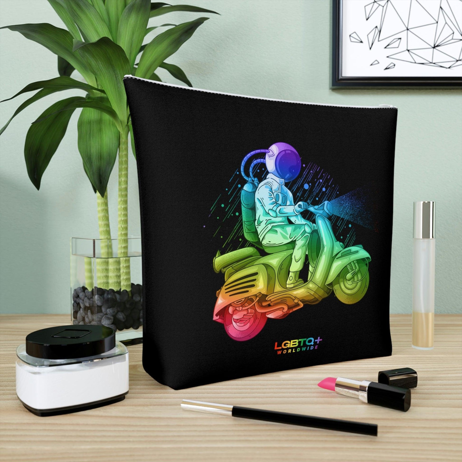 LGBTQWorldwide - ,,ASTRONAUT" Kosmetiktasche Accessories, all, All Over Print, AOP, bag, Cosmetics, Home, Pouches, Sublimation, Travel Accessories, With zipper lgbtq Bekleidung Accessoires unisex Zubehör