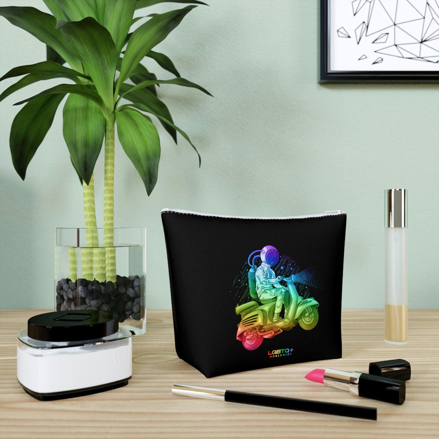 LGBTQWorldwide - ,,ASTRONAUT" Kosmetiktasche Accessories, all, All Over Print, AOP, bag, Cosmetics, Home, Pouches, Sublimation, Travel Accessories, With zipper lgbtq Bekleidung Accessoires unisex Zubehör