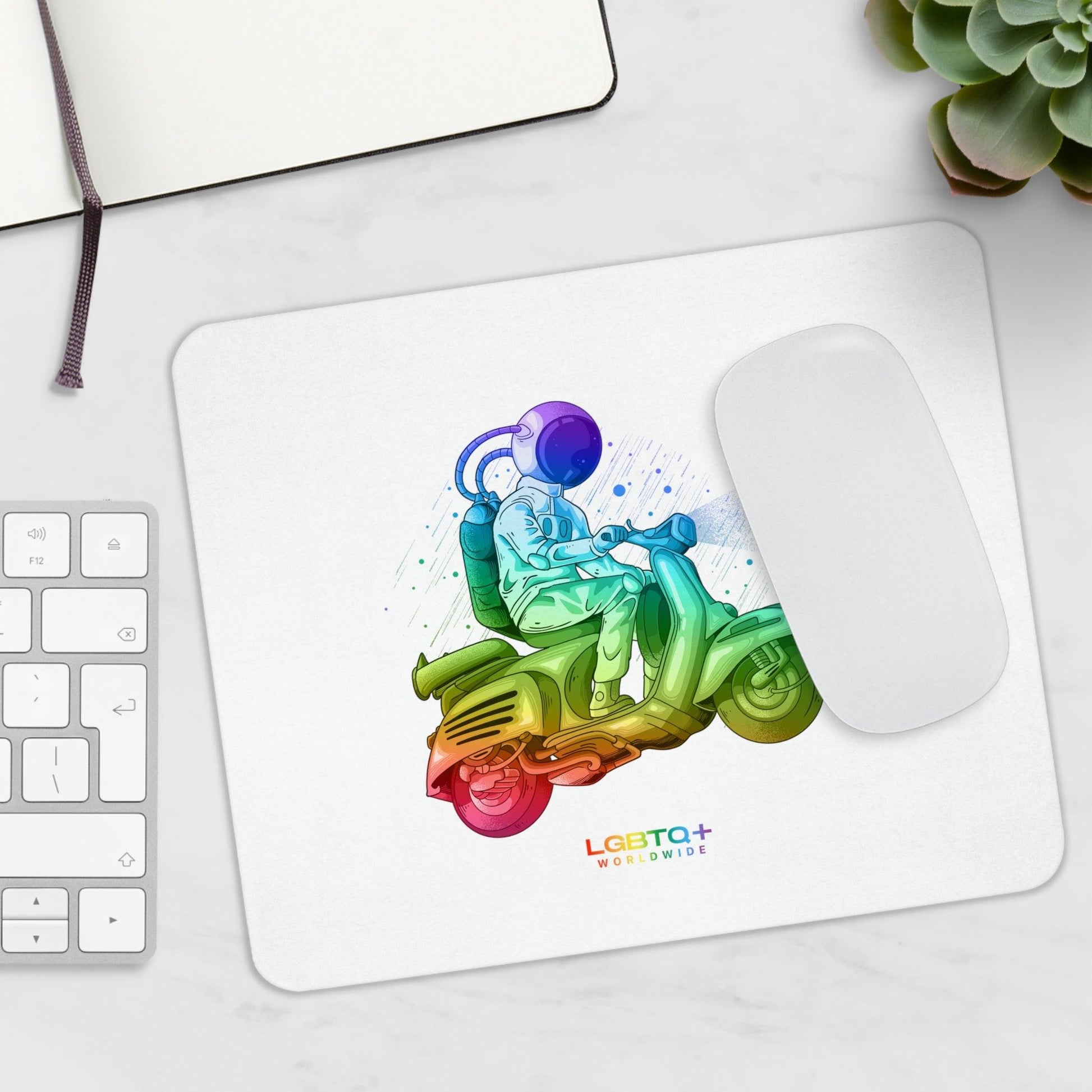 LGBTQWorldwide - ,,ASTRONAUT" Mauspad All, Desk, Home & Living, Mouse pad, Mouse Pads, Mousepad, tech lgbtq Bekleidung Accessoires unisex Zubehör