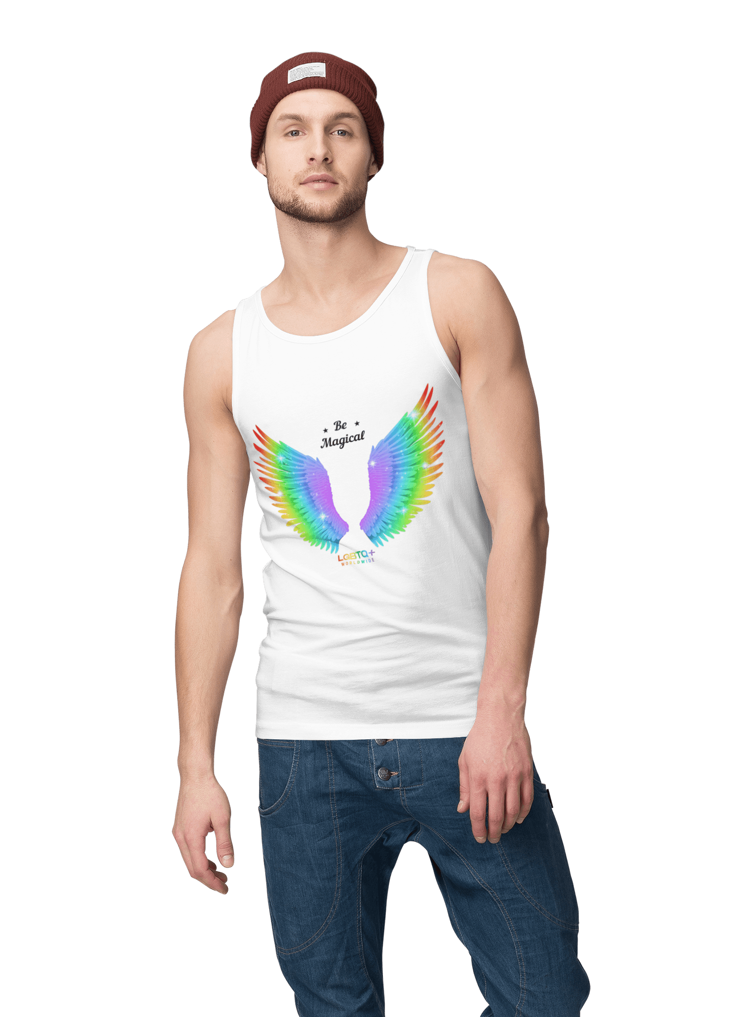 LGBTQWorldwide - ,,BE MAGICAL'' DTG, Eco-friendly, Men's Clothing, Neck Labels, Organic, Recycled, Slim fit, Sustainable, Tank Tops, Tanke, top, Vegan lgbtq Bekleidung Accessoires unisex Zubehör