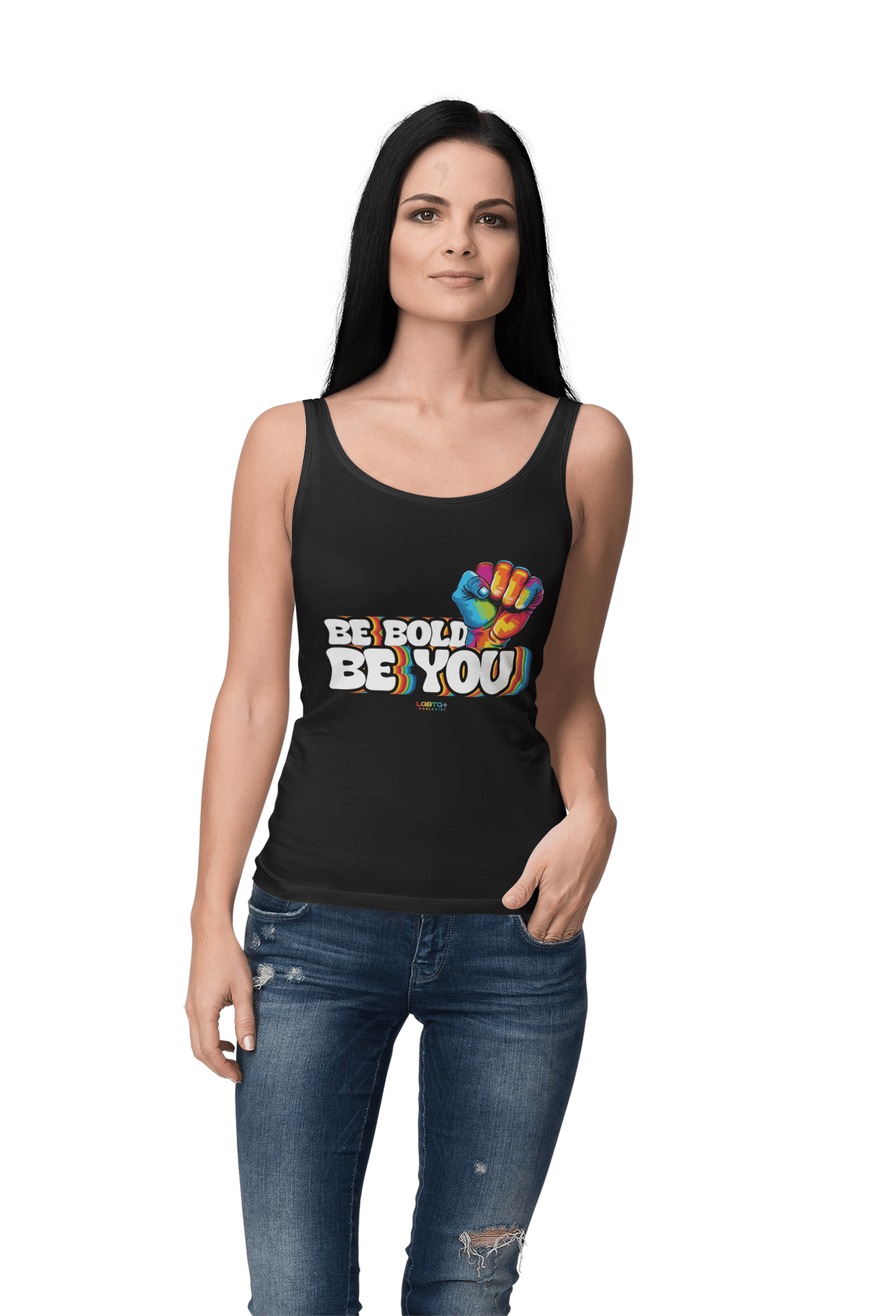 LGBTQWorldwide - ,,BE YOU'' DTG, Eco-friendly, Men's Clothing, Neck Labels, Organic, Recycled, Slim fit, Sustainable, Tank Tops, Tanke, Vegan lgbtq Bekleidung Accessoires unisex Zubehör