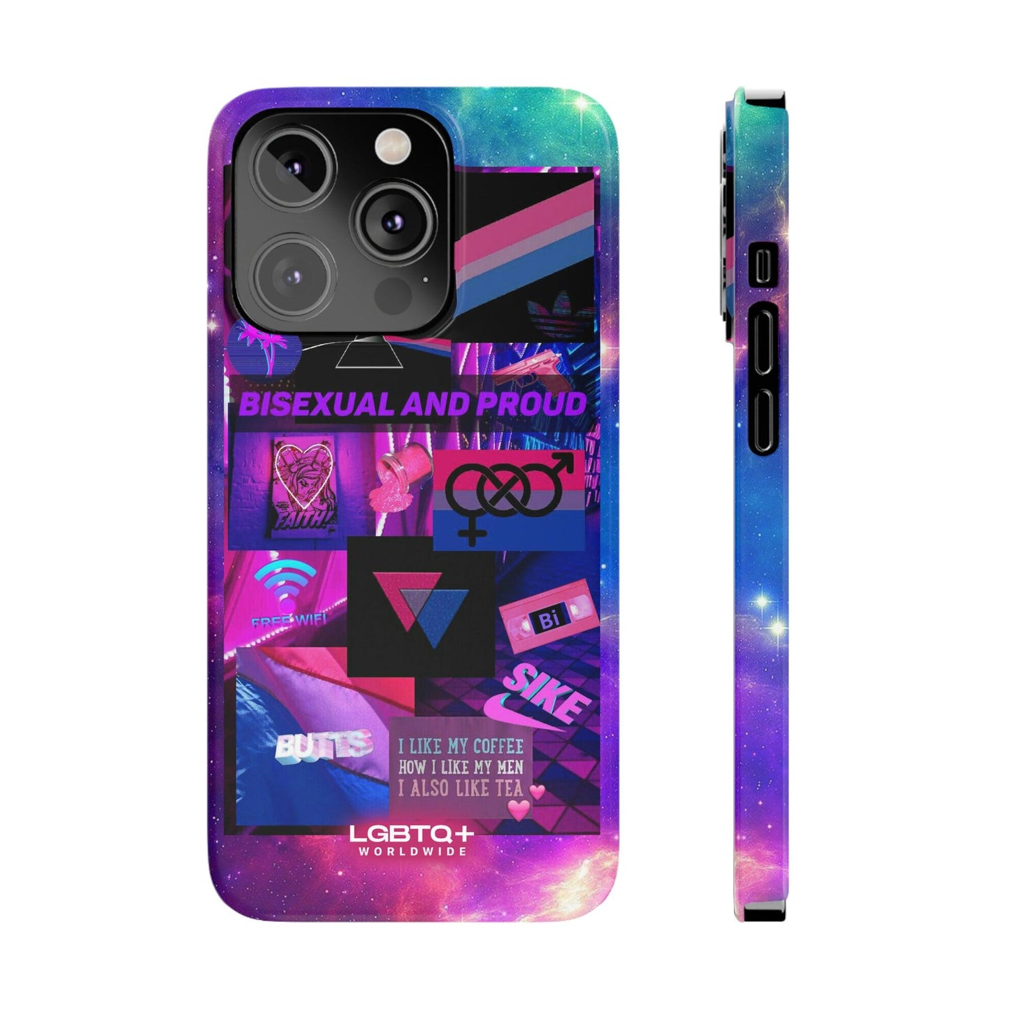 LGBTQWorldwide - ,,BISEXUAL" Handyhülle Accessories, Back-to-School, card, Glossy, iPhone, iPhone Cases, Phone accessory, Phone Cases, Samsung Cases, Slim lgbtq Bekleidung Accessoires unisex Zubehör