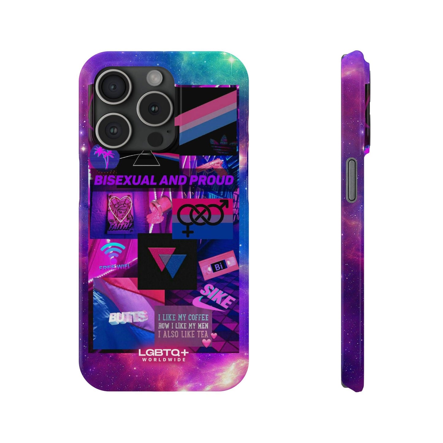 LGBTQWorldwide - ,,BISEXUAL" Handyhülle Accessories, Back-to-School, card, Glossy, iPhone, iPhone Cases, Phone accessory, Phone Cases, Samsung Cases, Slim lgbtq Bekleidung Accessoires unisex Zubehör