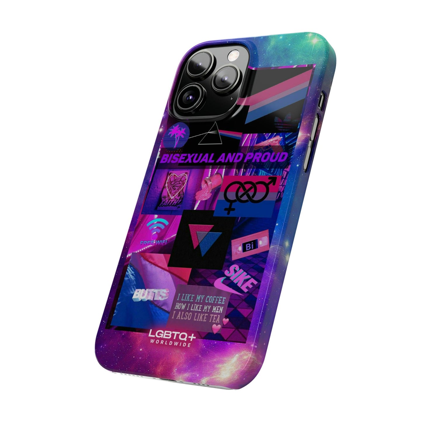 LGBTQWorldwide - ,,BISEXUAL" Handyhülle Accessories, Back-to-School, card, Glossy, iPhone, iPhone Cases, Phone accessory, Phone Cases, Samsung Cases, Slim lgbtq Bekleidung Accessoires unisex Zubehör