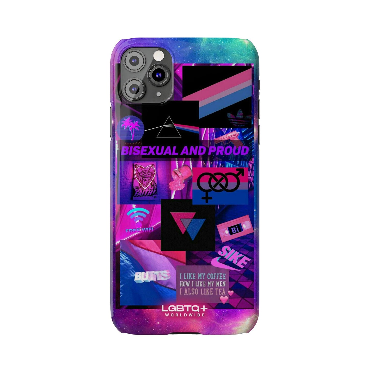 LGBTQWorldwide - ,,BISEXUAL" Handyhülle Accessories, Back-to-School, card, Glossy, iPhone, iPhone Cases, Phone accessory, Phone Cases, Samsung Cases, Slim lgbtq Bekleidung Accessoires unisex Zubehör