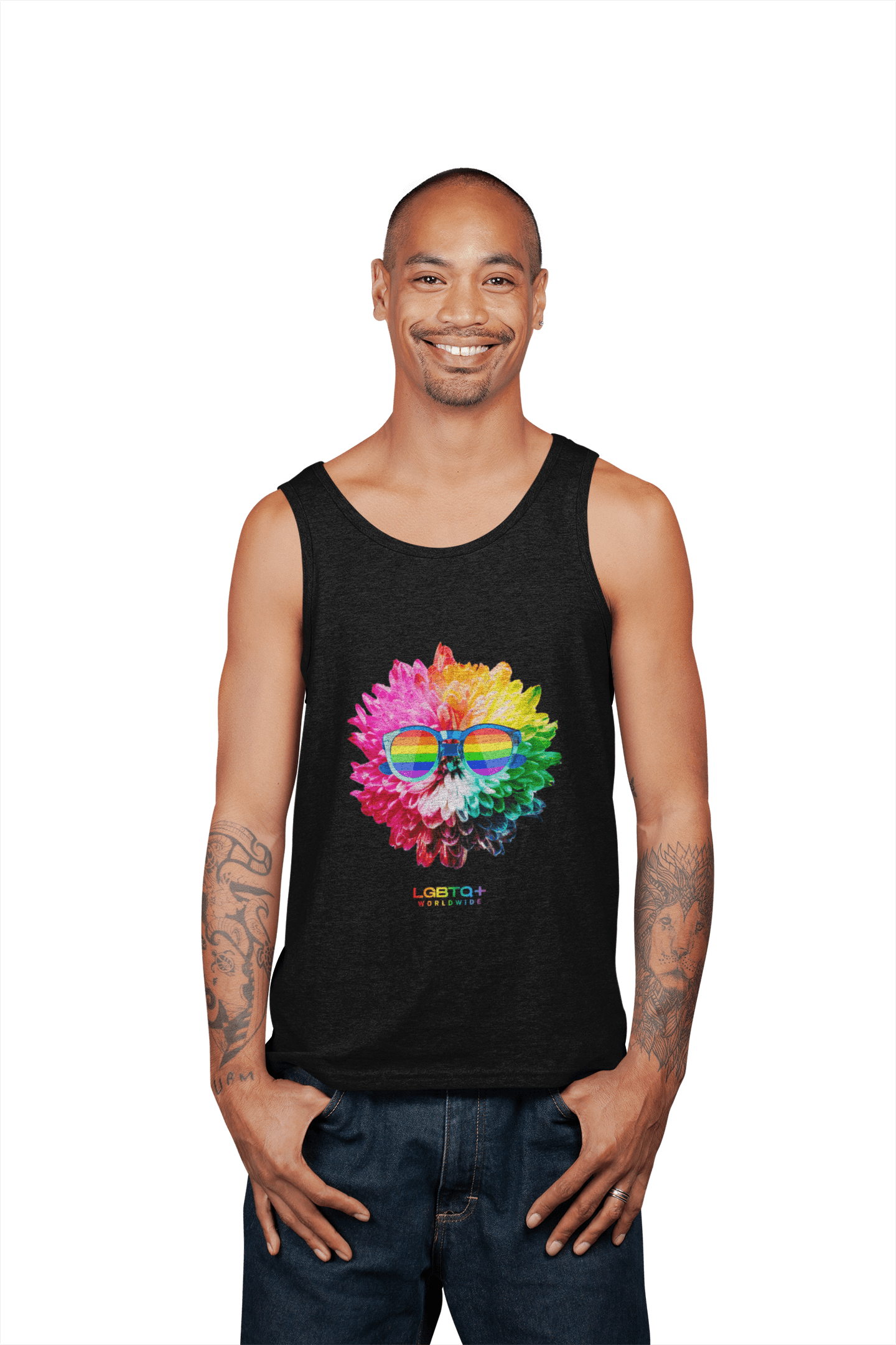 LGBTQWorldwide - ,,BLUME'' DTG, Eco-friendly, Men's Clothing, Neck Labels, Organic, Recycled, Slim fit, Sustainable, Tank Tops, Tanke, top, Vegan lgbtq Bekleidung Accessoires unisex Zubehör