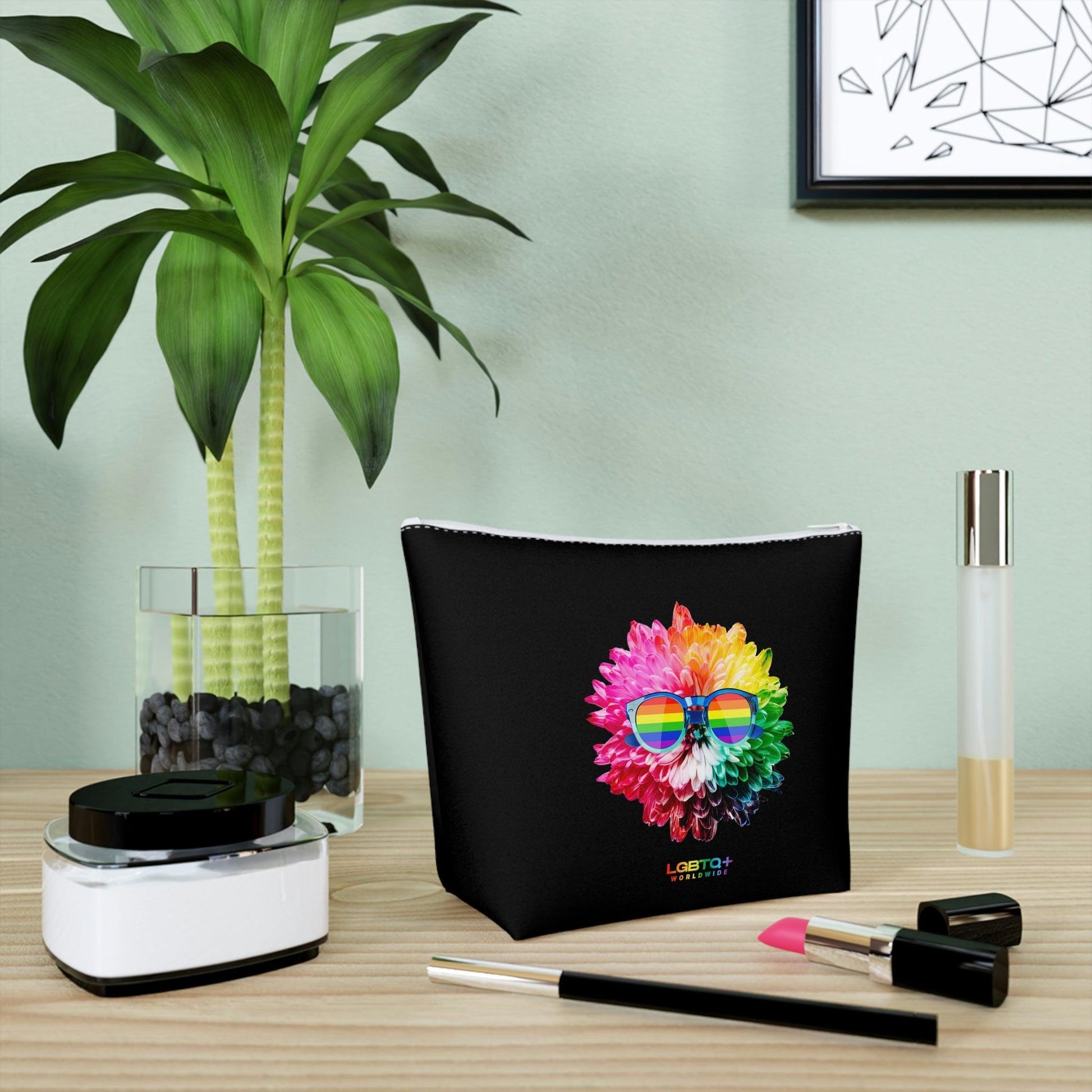 LGBTQWorldwide - ,,BLUME" Kosmetiktasche all, All Over Print, AOP, bag, Cosmetics, Home, Pouches, Sublimation, Travel Accessories, With zipper lgbtq Bekleidung Accessoires unisex Zubehör