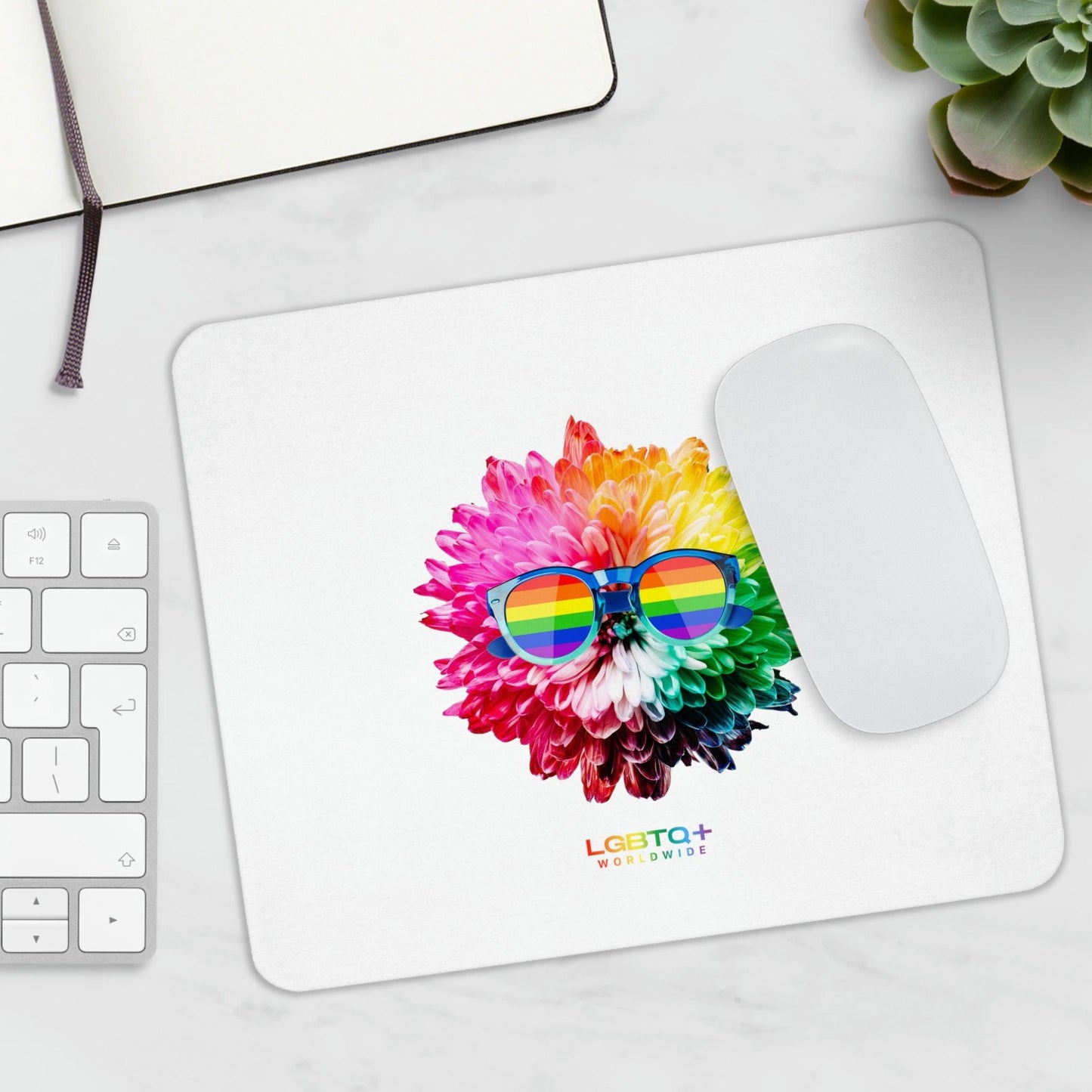 LGBTQWorldwide - ,,BLUME" Mauspad All, Desk, Home & Living, Mouse pad, Mouse Pads, Mousepad, tech lgbtq Bekleidung Accessoires unisex Zubehör