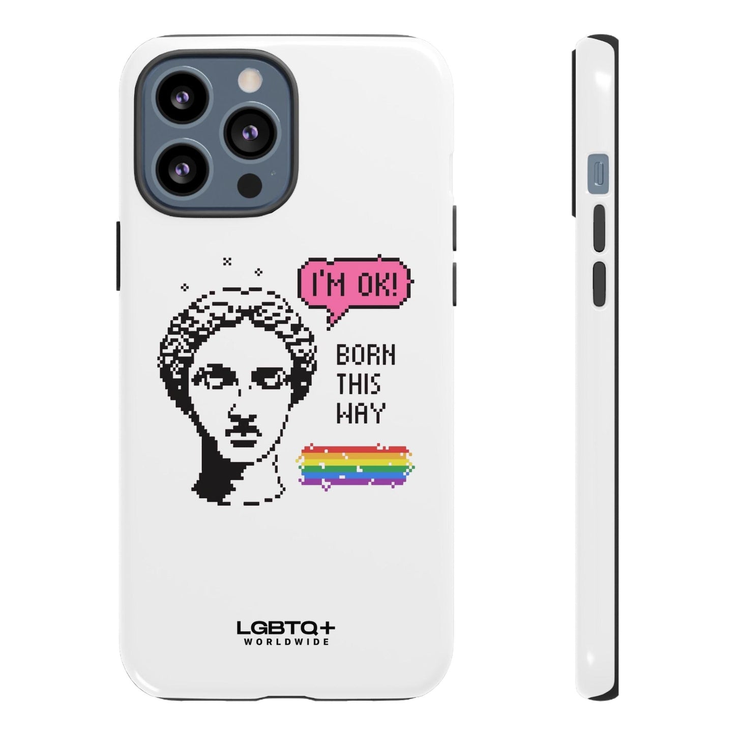 LGBTQWorldwide - ,,BORN THIS WAY" Doppelgehäuse Handyhülle Accessories, Glossy, iPhone Cases, Matte, Phone accessory, Phone Cases, Samsung Cases, Thermo, Valentine's Day Picks lgbtq Bekleidung Accessoires unisex Zubehör