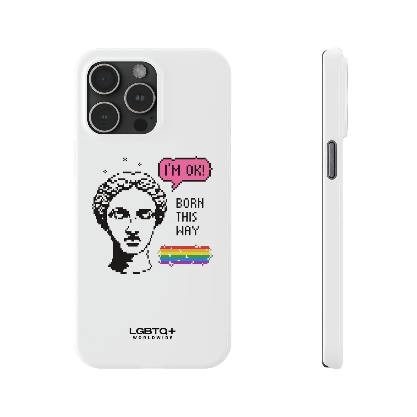 LGBTQWorldwide - ,,BORN THIS WAY" Handyhülle Accessories, Back-to-School, card, Glossy, iPhone, iPhone Cases, Phone accessory, Phone Cases, Samsung Cases, Slim lgbtq Bekleidung Accessoires unisex Zubehör