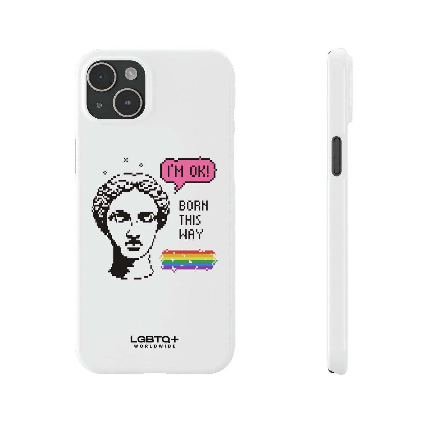 LGBTQWorldwide - ,,BORN THIS WAY" Handyhülle Accessories, Back-to-School, card, Glossy, iPhone, iPhone Cases, Phone accessory, Phone Cases, Samsung Cases, Slim lgbtq Bekleidung Accessoires unisex Zubehör