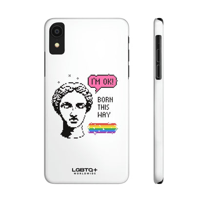 LGBTQWorldwide - ,,BORN THIS WAY" Handyhülle Accessories, Back-to-School, card, Glossy, iPhone, iPhone Cases, Phone accessory, Phone Cases, Samsung Cases, Slim lgbtq Bekleidung Accessoires unisex Zubehör