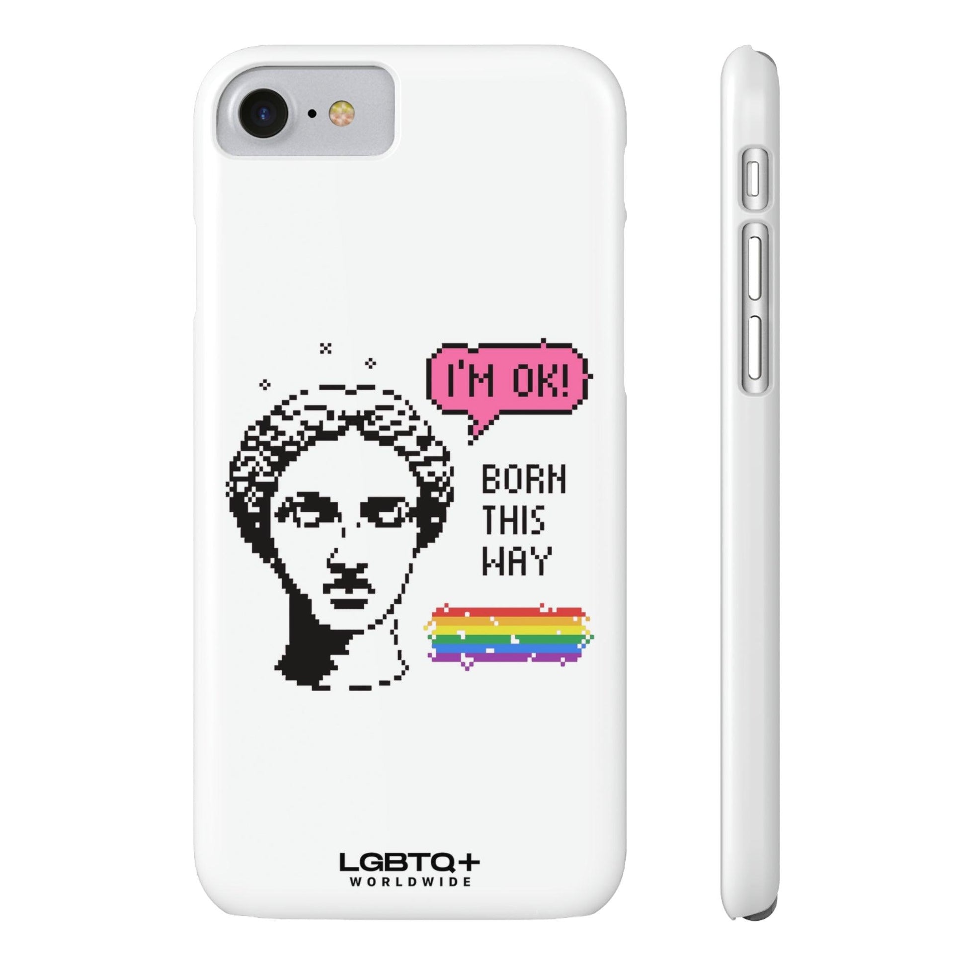 LGBTQWorldwide - ,,BORN THIS WAY" Handyhülle Accessories, Back-to-School, card, Glossy, iPhone, iPhone Cases, Phone accessory, Phone Cases, Samsung Cases, Slim lgbtq Bekleidung Accessoires unisex Zubehör