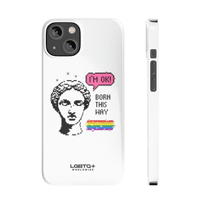 LGBTQWorldwide - ,,BORN THIS WAY" Handyhülle Accessories, Back-to-School, card, Glossy, iPhone, iPhone Cases, Phone accessory, Phone Cases, Samsung Cases, Slim lgbtq Bekleidung Accessoires unisex Zubehör