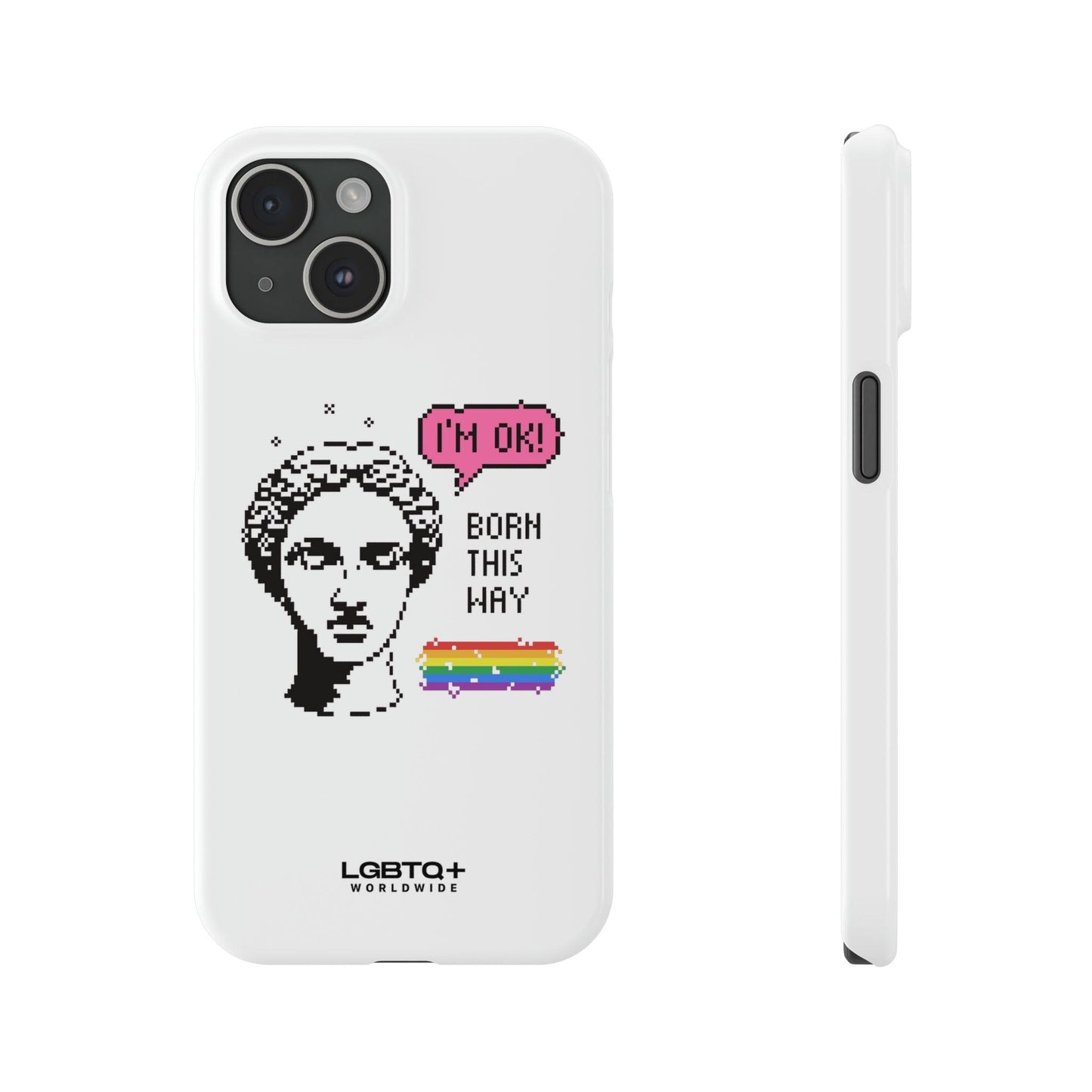 LGBTQWorldwide - ,,BORN THIS WAY" Handyhülle Accessories, Back-to-School, card, Glossy, iPhone, iPhone Cases, Phone accessory, Phone Cases, Samsung Cases, Slim lgbtq Bekleidung Accessoires unisex Zubehör