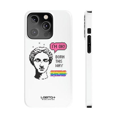 LGBTQWorldwide - ,,BORN THIS WAY" Handyhülle Accessories, Back-to-School, card, Glossy, iPhone, iPhone Cases, Phone accessory, Phone Cases, Samsung Cases, Slim lgbtq Bekleidung Accessoires unisex Zubehör