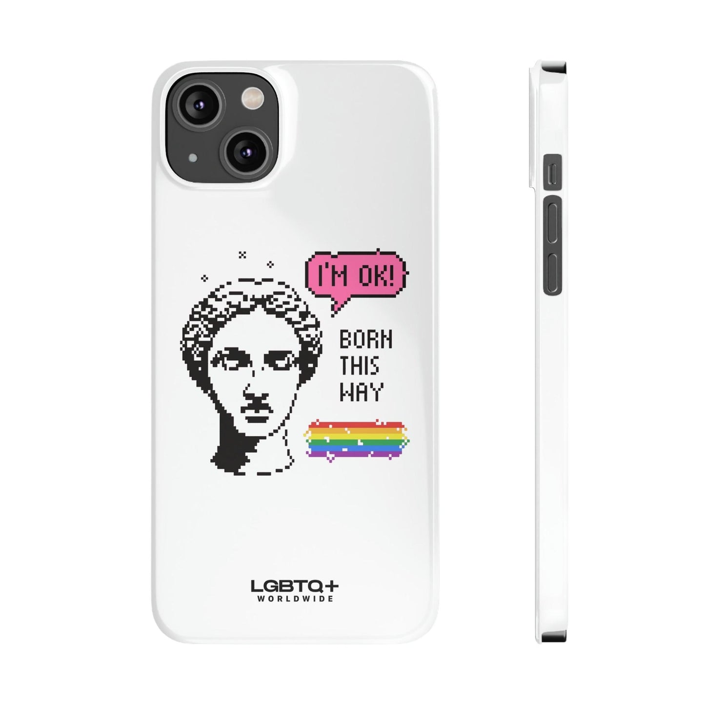 LGBTQWorldwide - ,,BORN THIS WAY" Handyhülle Accessories, Back-to-School, card, Glossy, iPhone, iPhone Cases, Phone accessory, Phone Cases, Samsung Cases, Slim lgbtq Bekleidung Accessoires unisex Zubehör